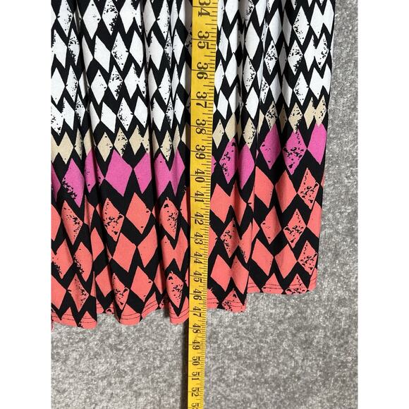 Catherines Midi Dress Womens Size‎ 2X Black White Geometric Stretch Sleeveless - Picture 6 of 6